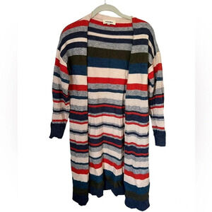 Long line stripe cardigan cozy